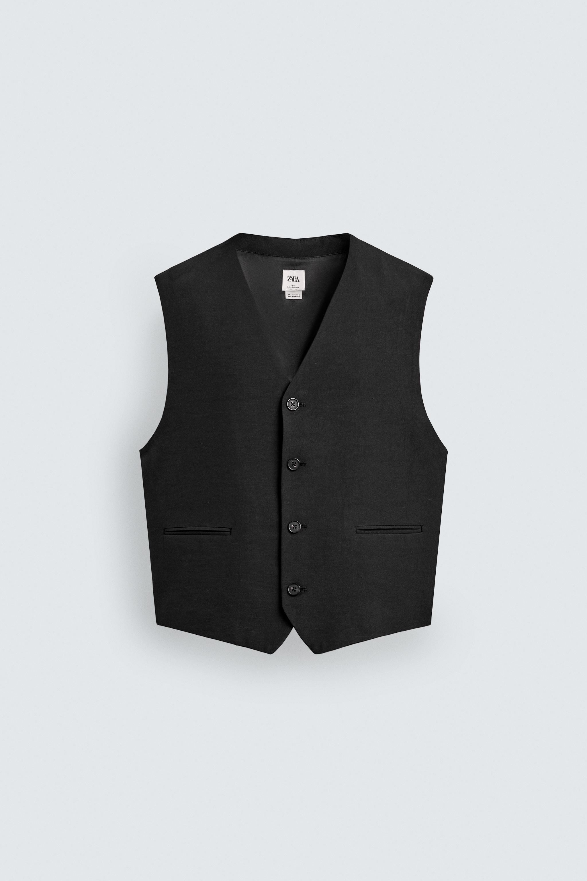 VISCOSE-LINEN SUIT VEST